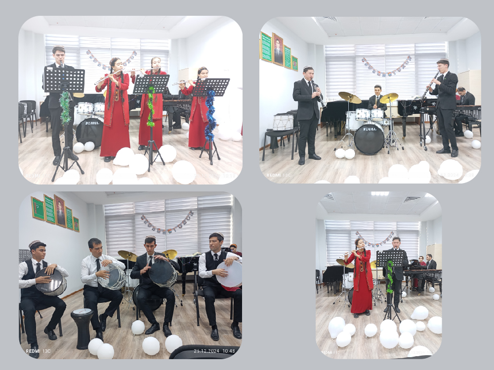«Üflenip we kakylyp çalynýan saz gurallary» bölüminiň hasabat konserti